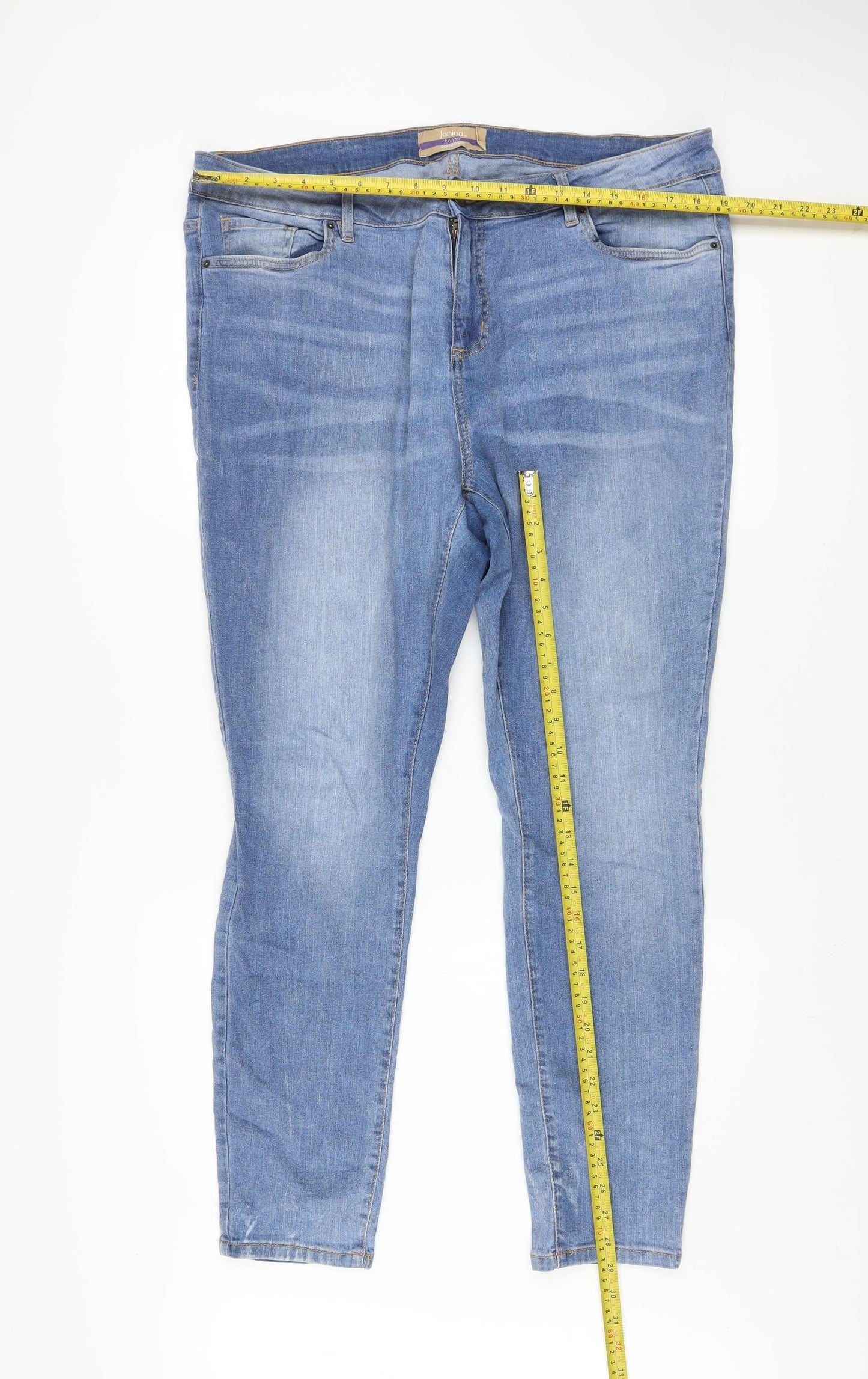 Mens UK Size 36 Janina Slim Fit Skinny Blue Jeans