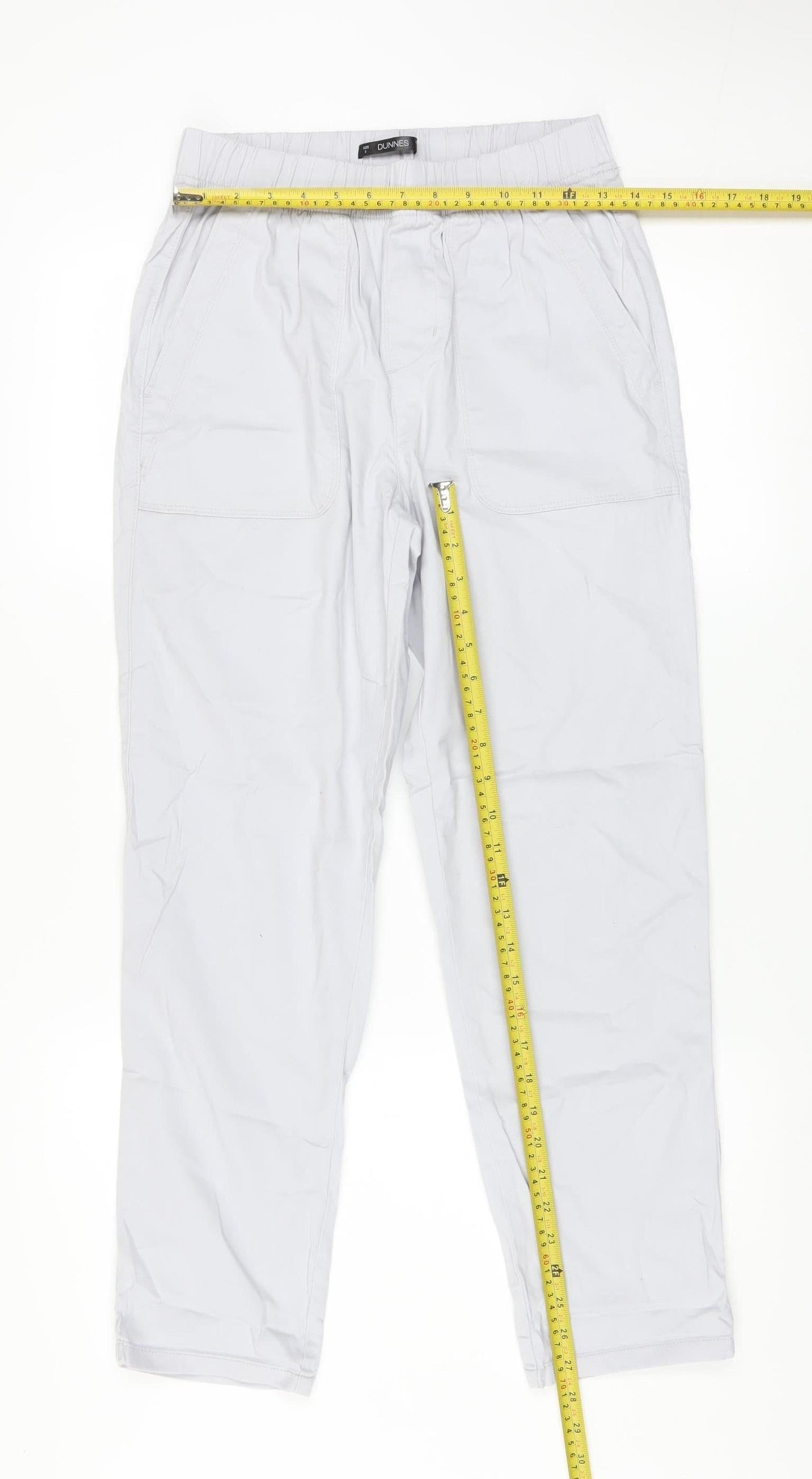 Mens UK Size S Dunnes Regular Fit Chino Grey Trousers