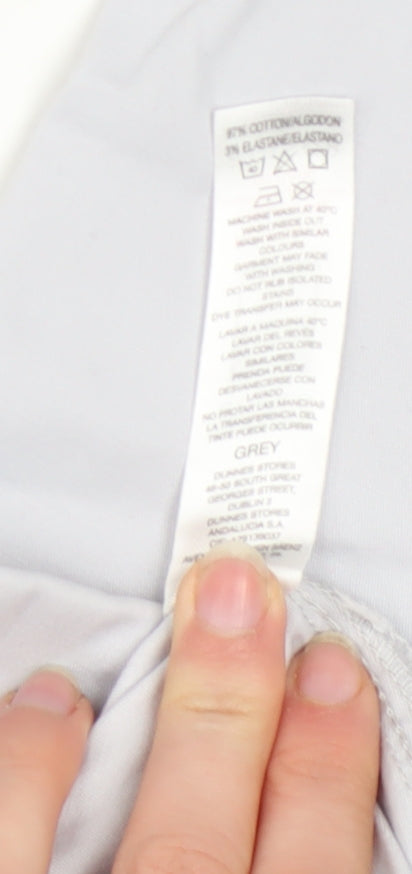 Mens UK Size S Dunnes Regular Fit Chino Grey Trousers