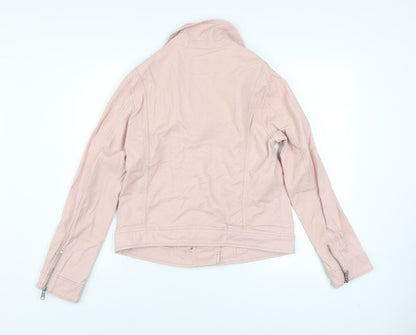 Womens UK Size M Old Navy Pink Biker Coat