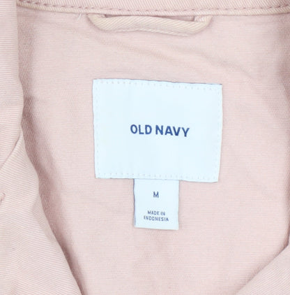 Womens UK Size M Old Navy Pink Biker Coat