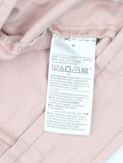Womens UK Size M Old Navy Pink Biker Coat