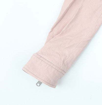 Womens UK Size M Old Navy Pink Biker Coat