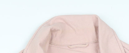 Womens UK Size M Old Navy Pink Biker Coat