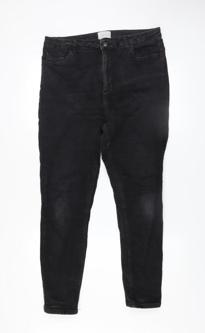 Womens UK Size 16 Savida Slim Fit Skinny Black Jeans