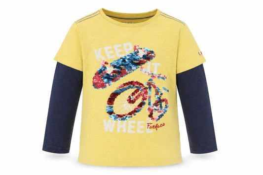 Boys UK Size 6-7 Years FatFace Yellow Basic T-Shirt