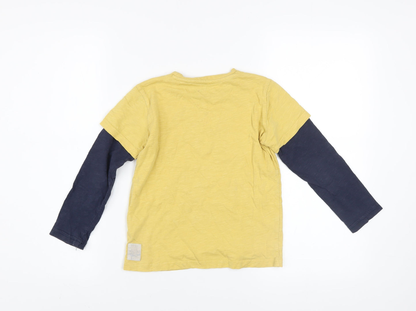 Boys UK Size 6-7 Years FatFace Yellow Basic T-Shirt