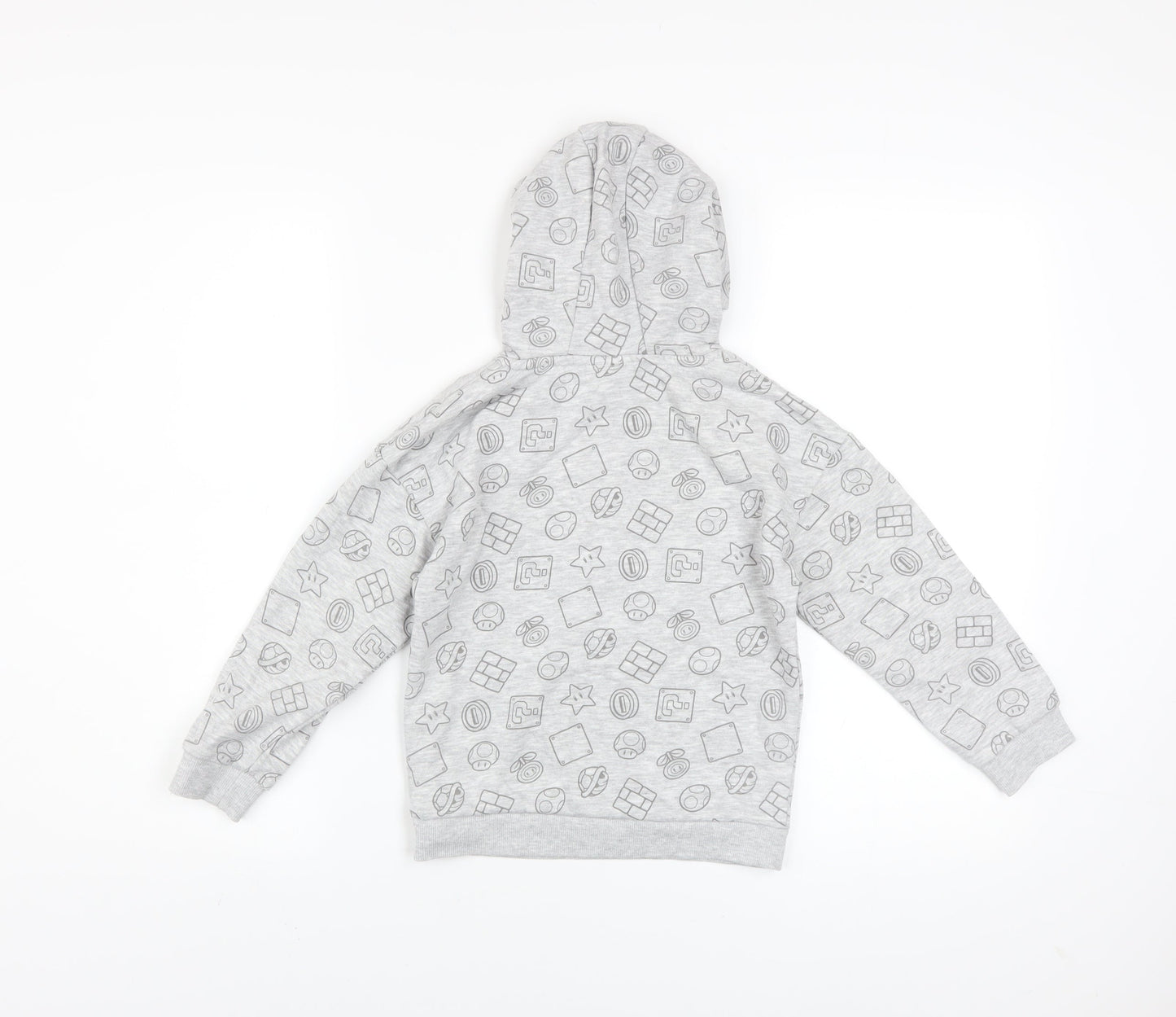 Boys UK Size 6-7 Years Super Mario Grey Pullover Hoodie