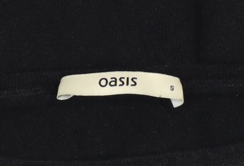 Womens UK Size S Oasis Black Pullover Jumper
