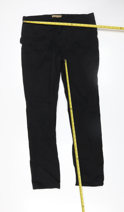 Mens UK Size 36 Tom Becker Regular Fit Chino Black Trousers