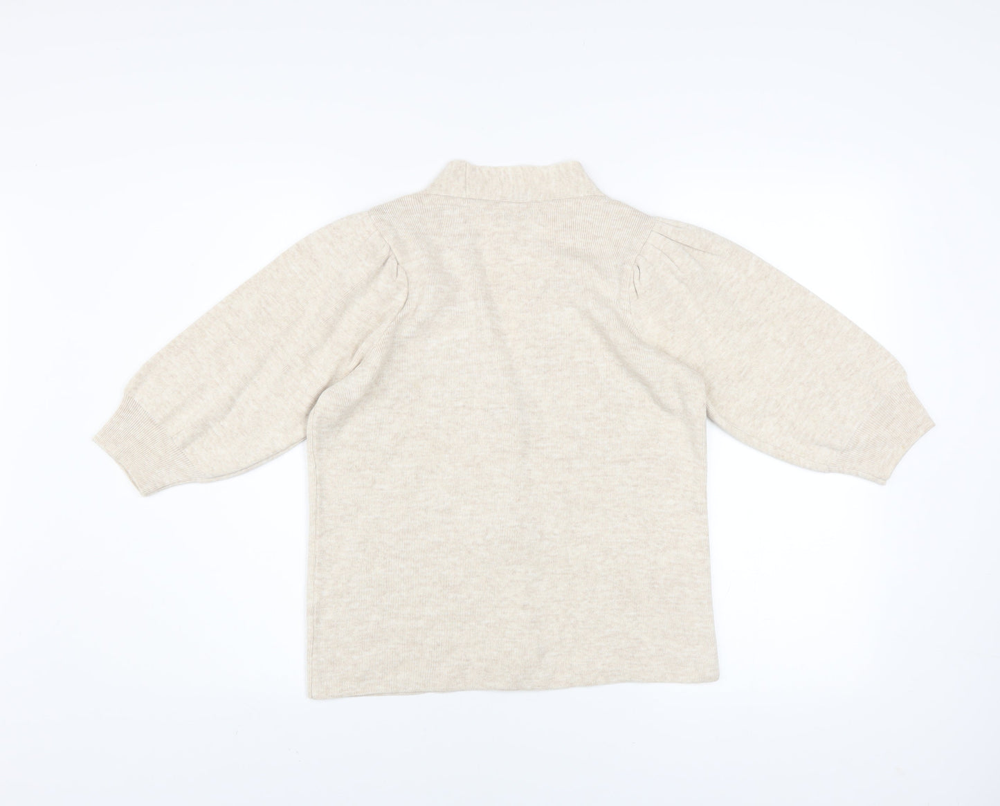 Womens UK Size M Gallery Beige Cardigan Jumper
