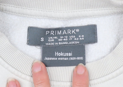 Mens UK Size S Primark Beige Pullover Sweatshirt