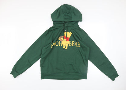 Womens UK Size 10/12 Disney Green Pullover Hoodie