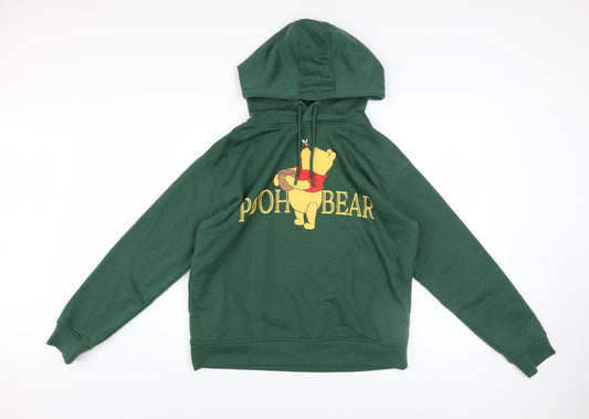 Womens UK Size 10/12 Disney Green Pullover Hoodie
