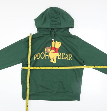 Womens UK Size 10/12 Disney Green Pullover Hoodie