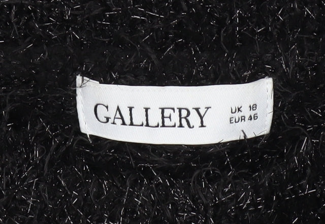 Womens UK Size 18 Gallery Black Pullover Sweatshirt