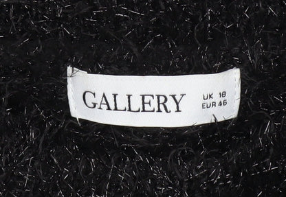 Womens UK Size 18 Gallery Black Pullover Sweatshirt