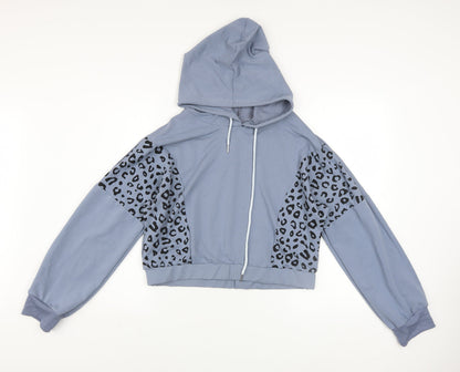 Womens UK Size L Pink Vanilla Blue Pullover Hoodie