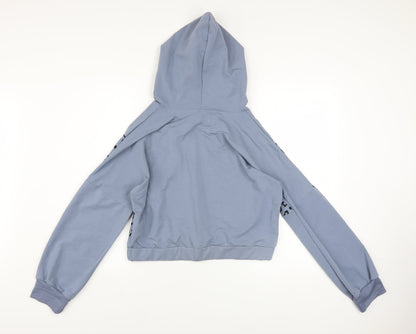 Womens UK Size L Pink Vanilla Blue Pullover Hoodie