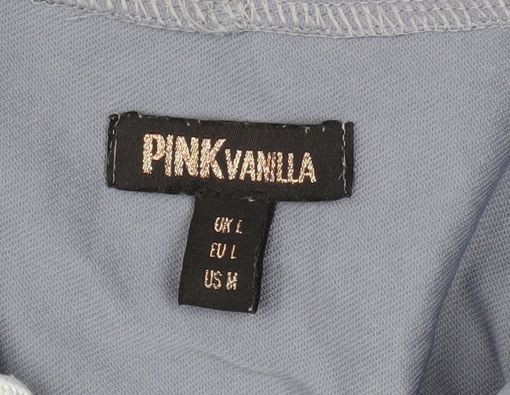 Womens UK Size L Pink Vanilla Blue Pullover Hoodie