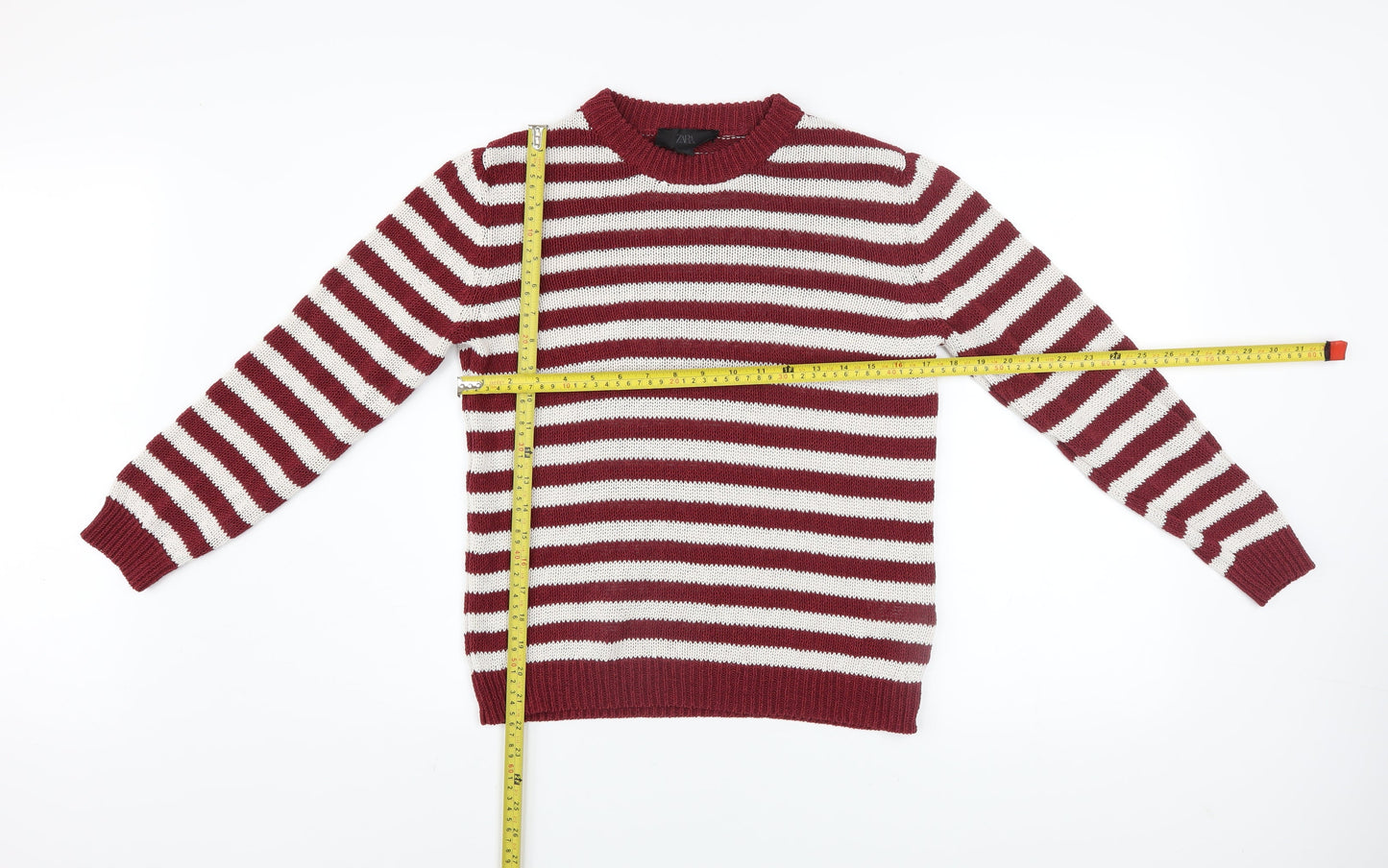Mens UK Size S Zara Red Pullover Jumper
