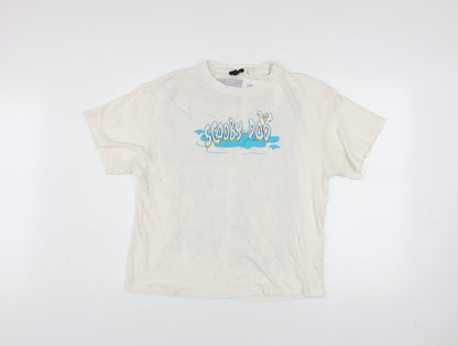 Mens UK Size One Size Mavi White  T-Shirt