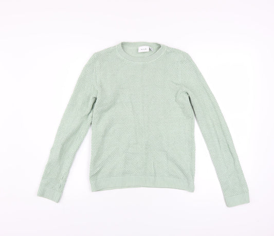 Womens UK Size XS VILA Green Pullover Jumper