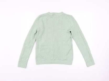 Womens UK Size XS VILA Green Pullover Jumper