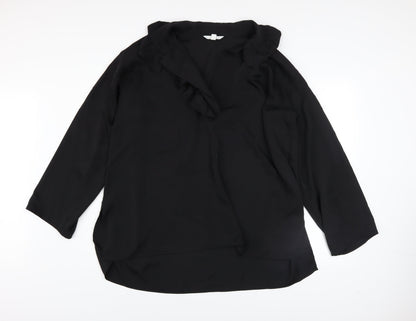 Womens UK Size 12 H&M Black Basic Blouse