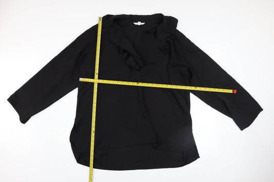 Womens UK Size 12 H&M Black Basic Blouse