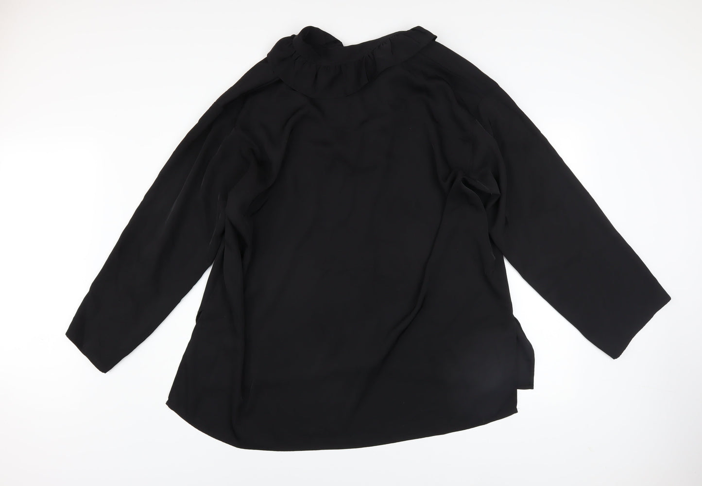Womens UK Size 12 H&M Black Basic Blouse