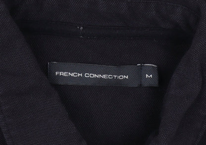 French Connection Men's Black Cotton Long Sleeve Button-Up Shirt M