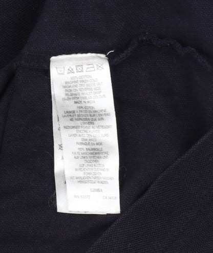 French Connection Men's Black Cotton Long Sleeve Button-Up Shirt M