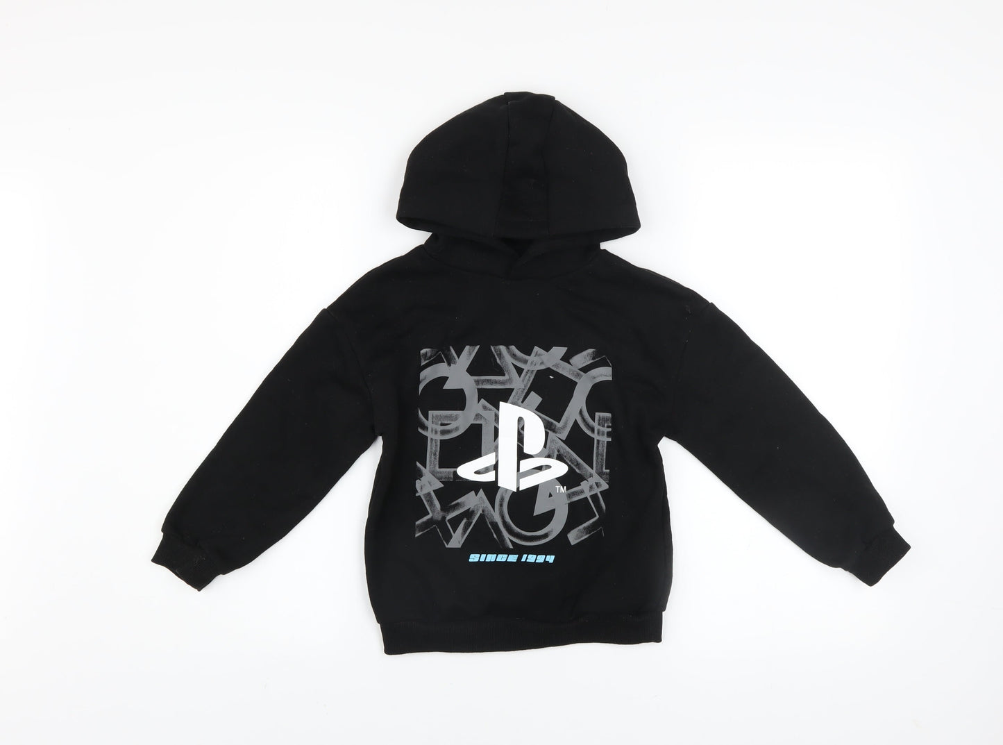 Boys UK Size 6-7 Years PlayStation Black Pullover Hoodie