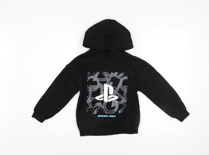 Boys UK Size 6-7 Years PlayStation Black Pullover Hoodie