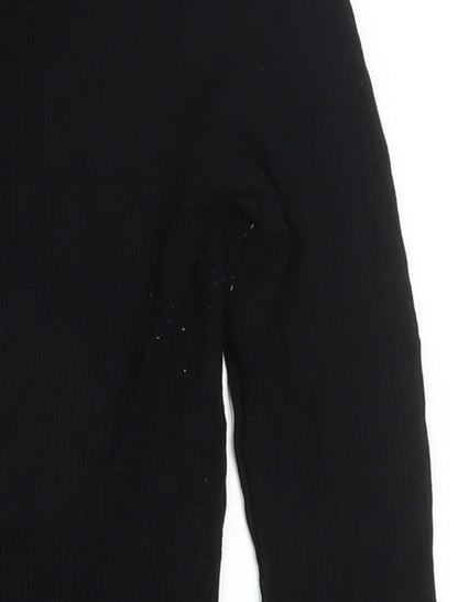 Vero Moda Women’s Black Viscose Long Sleeve V-Neck Slim Top S