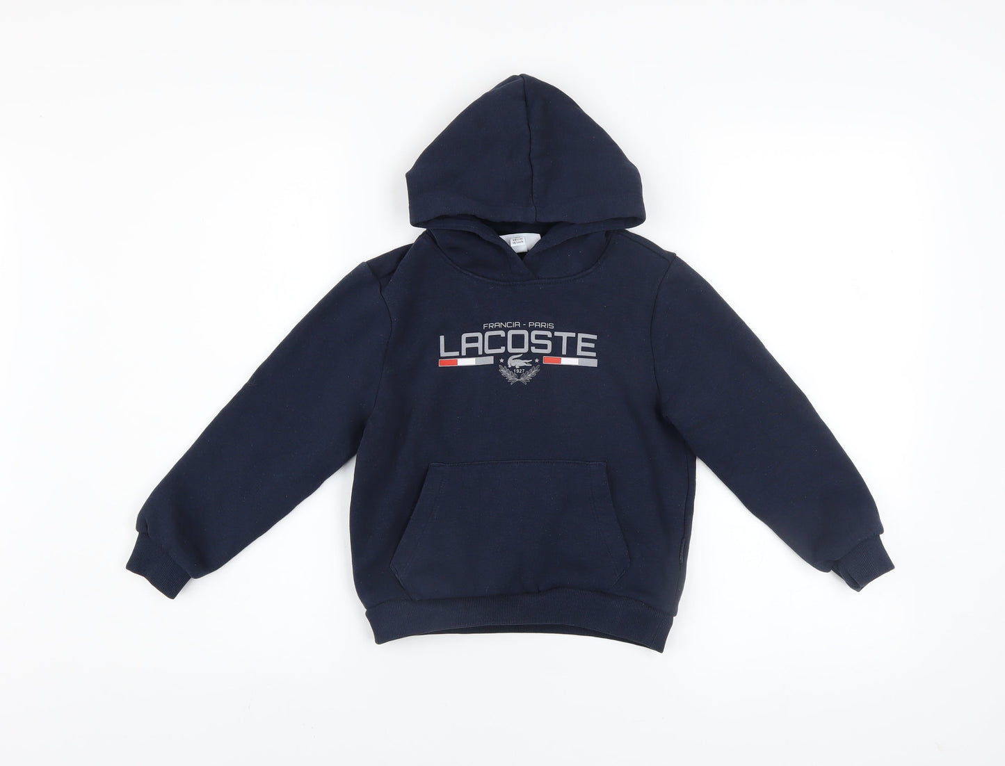 Boys UK Size 6 Years Lacoste Blue Pullover Hoodie