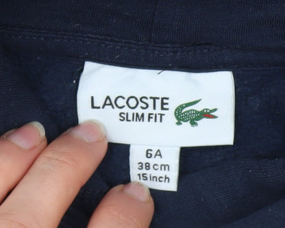 Boys UK Size 6 Years Lacoste Blue Pullover Hoodie