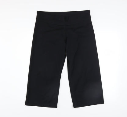 Zella Womens Black Size 10 Capri Activewear Trousers Polyester Blend Stretch