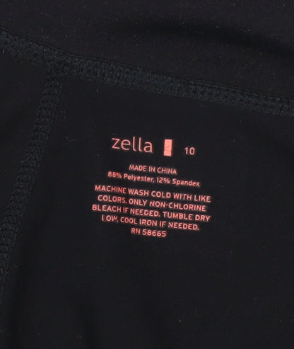 Zella Womens Black Size 10 Capri Activewear Trousers Polyester Blend Stretch