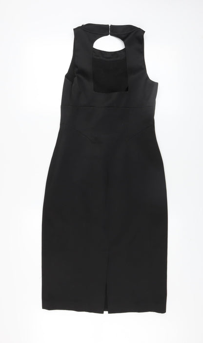 Karen Millen Women Black Size 10 Sleeveless Beaded Sheath Dress