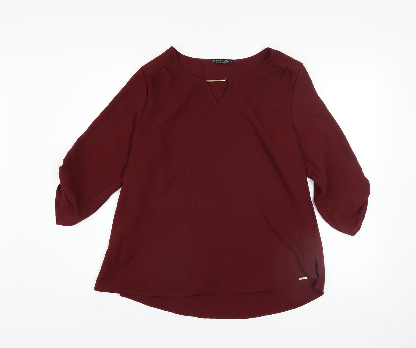 Womens UK Size M Body & Soul Red Basic Blouse
