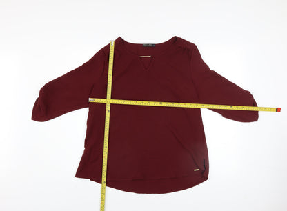 Womens UK Size M Body & Soul Red Basic Blouse