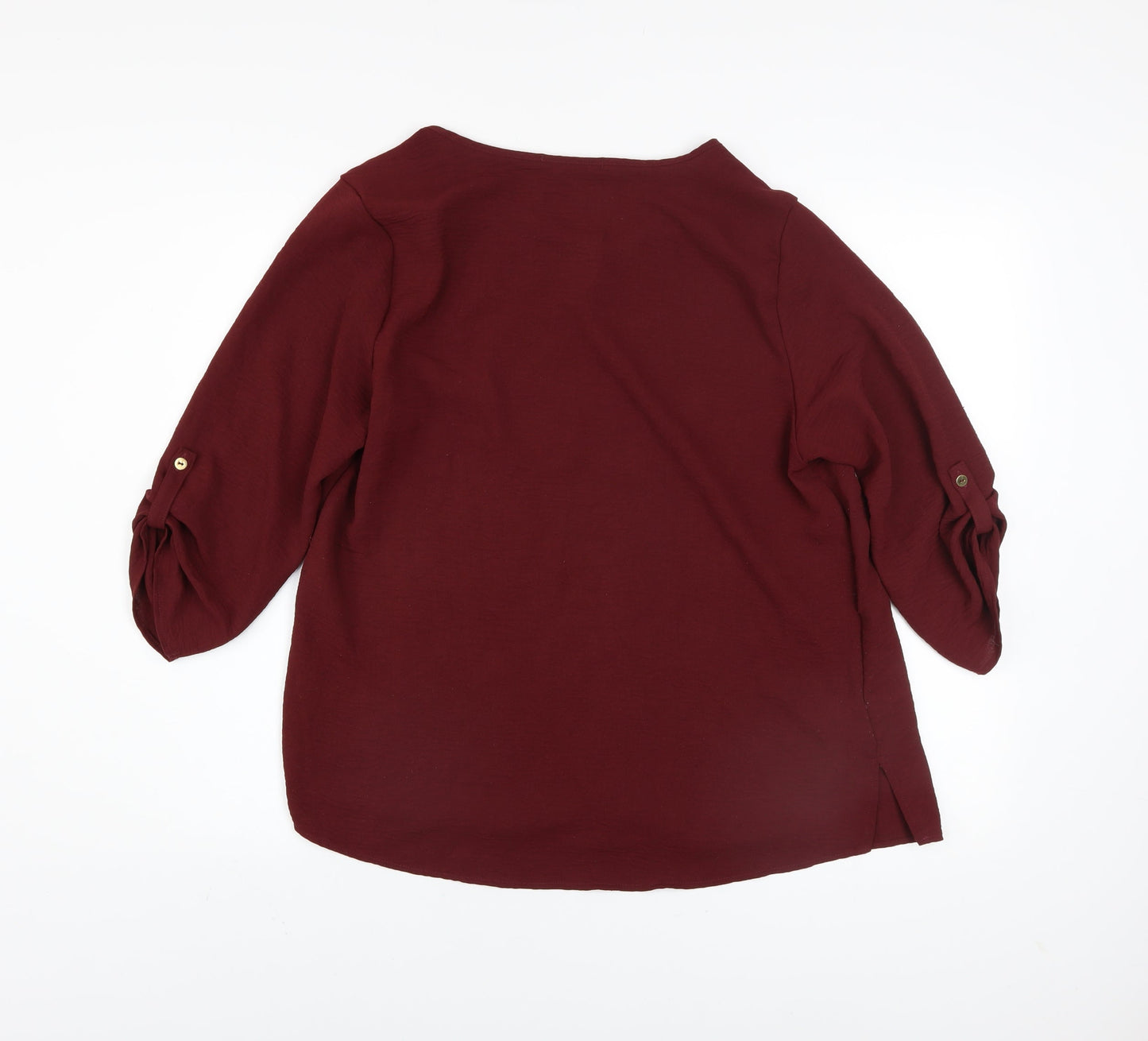 Womens UK Size M Body & Soul Red Basic Blouse