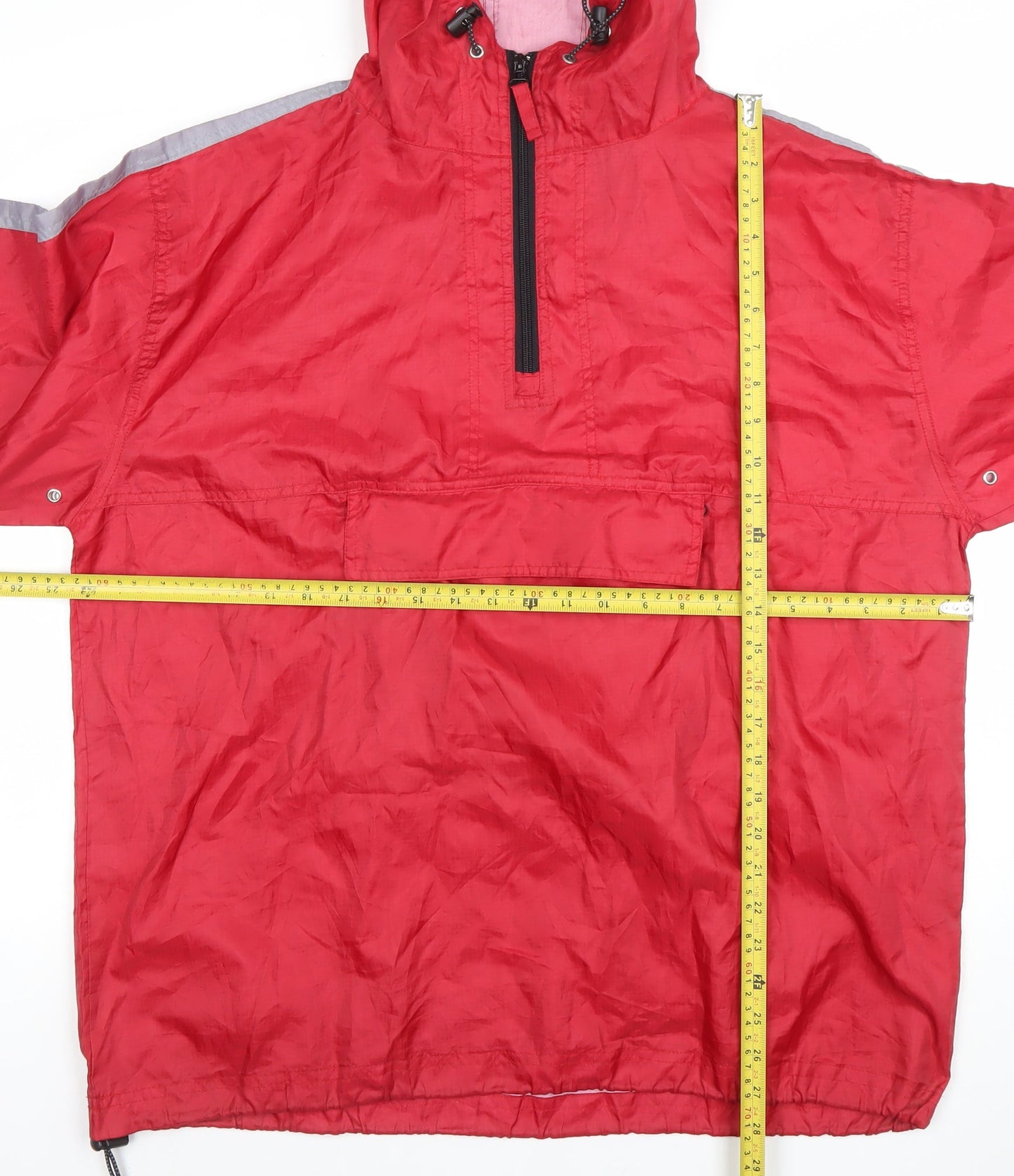 Mens UK Size L Disciple Outerwear Red Anorak Coat