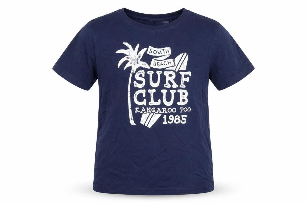 Boys UK Size 11-12 Years Kangaroo Poo Blue Basic T-Shirt