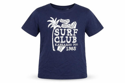 Boys UK Size 11-12 Years Kangaroo Poo Blue Basic T-Shirt