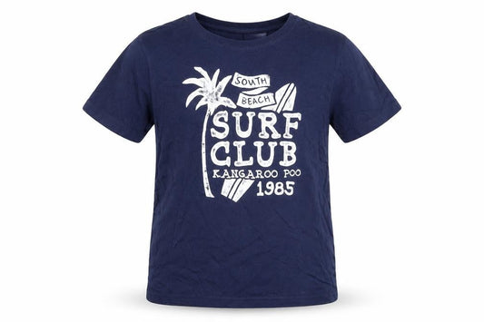 Boys UK Size 11-12 Years Kangaroo Poo Blue Basic T-Shirt