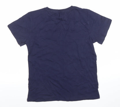 Boys UK Size 11-12 Years Kangaroo Poo Blue Basic T-Shirt