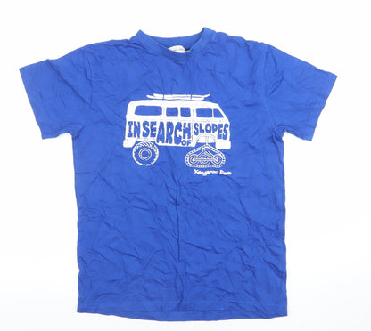 Boys UK Size 11-12 Years Kangaroo Poo Blue Basic T-Shirt